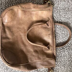 Genuine Roots Brown Leather Tote Bag